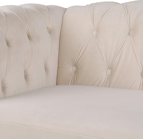 Miniatura 5 de RARZOE Moderno juego de sofá de 2 piezas para sala de estar, contemporáneo con botones copetudos, sofá Chesterfield de tres plazas y sofá de dos