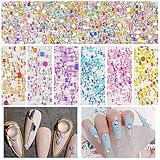 FULZTEY 810Pcs Crystal Mermaid Rhinestones Set 3D Matte Candy Colorful Rhinestones Mixed Gems Beads Flatback Crystal Glass Rhinestones Nail Decoration for Nail Art DIY Crafts Clothes Shoes Jewelry