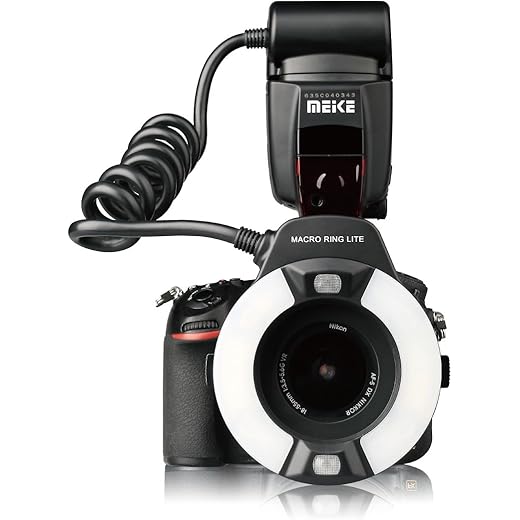 MEKE MK-14EXT-N I-TTL Macro Ring Flash for Nikon D7100 D7000 D5200 D5100 D5000 D3200 D3100 D90 D300S D600 with LED AF Assist Lamp