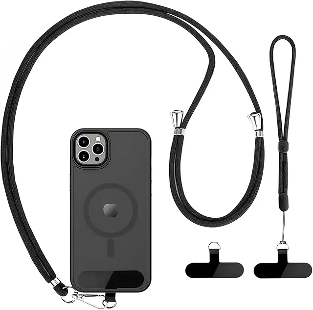 Caremore - Cordón para colgar móvil del cuello con diadema ajustable y pulsera