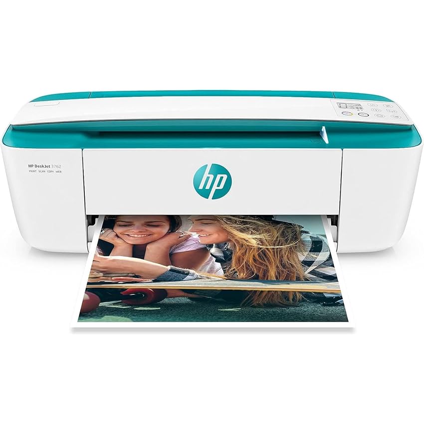 Immagine del prodotto HP DeskJet 3762 T8X23B Stampante Fotografica Multifunzione A4, HP Scroll Scan, Wi-Fi, HP Smart, USB 2.0, No Stampa Fronte/Retro Automatica, Bianco/Verde Aqua