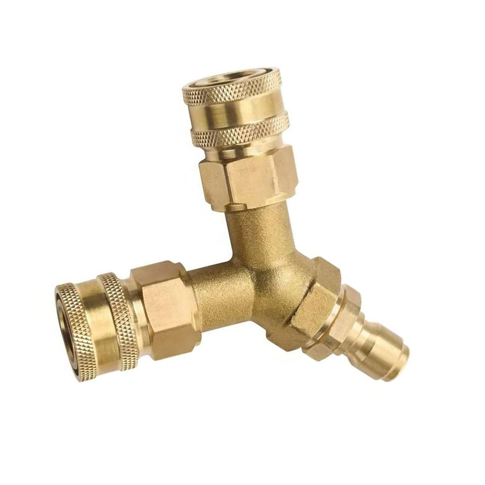 Buxuaaaa Garden Hose Quick Connection Triple Splitter Adapter 3/8Inch Water Hose Connector Quick Releasing High Pressure Car Washer High Pressure Washer Triple Adapter