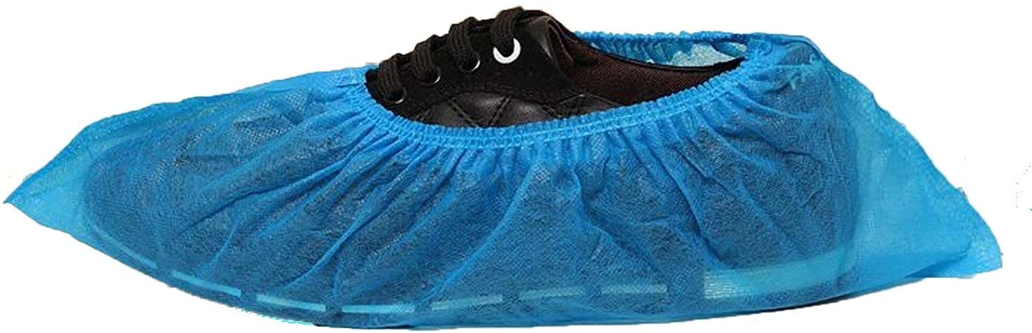 Lot de 2000 Sur-chaussures jetables taille unique antidérapante : Couvre chaussures, chausson jetables gaufrées Couleur bleu qualité médicale