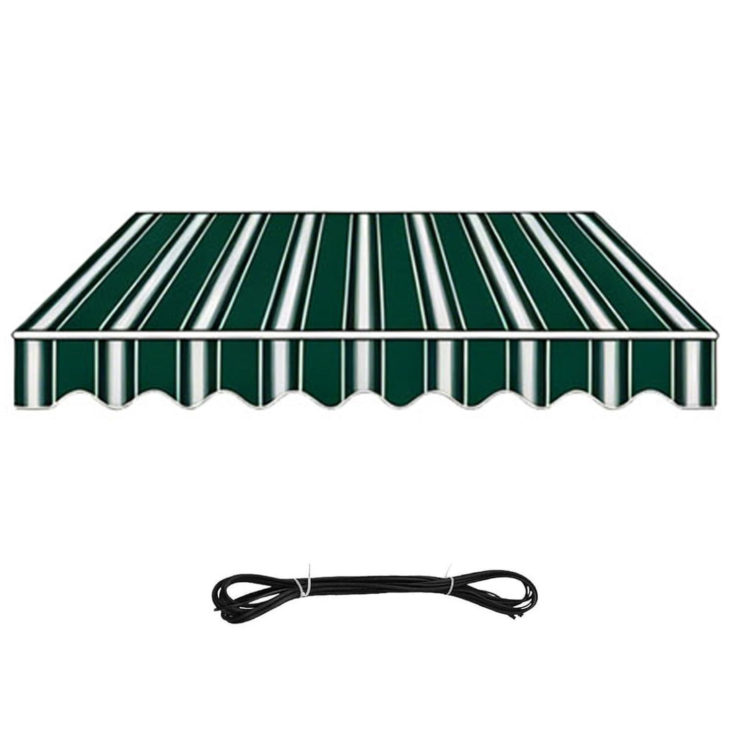 Toile de rechange pour store banne 450x350 cm en polyester imperméable vert