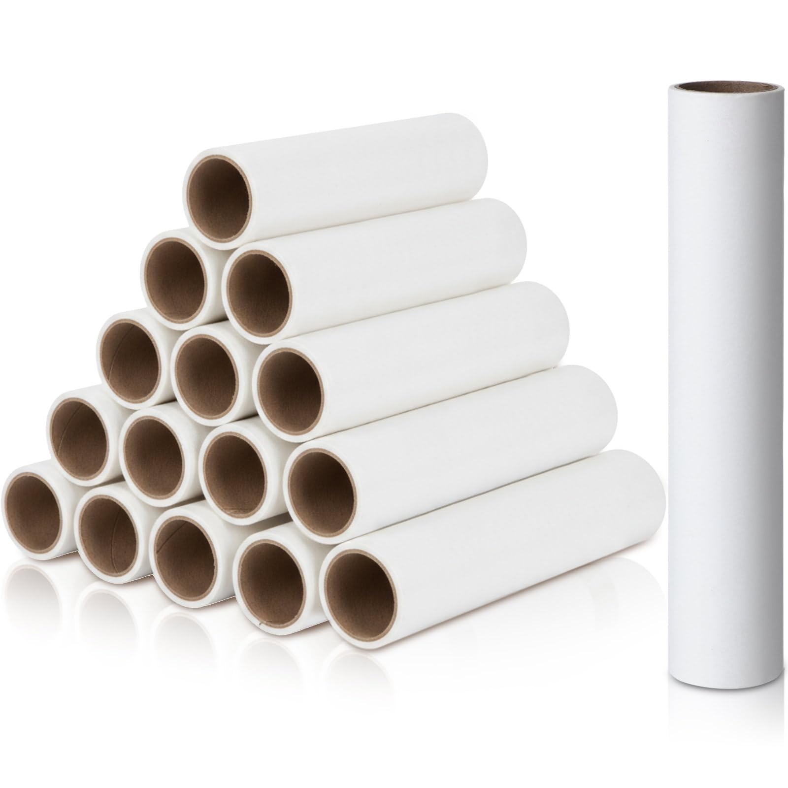 16 Stück große Fusselroller-Nachfüllpackungen, 25,4 cm breit, extra klebrig, 800 Blatt, Haustierhaarentferner, Ersatzrollen, kompatibel mit Mega-Rollen, Möbelböden, Haushaltsreinigung