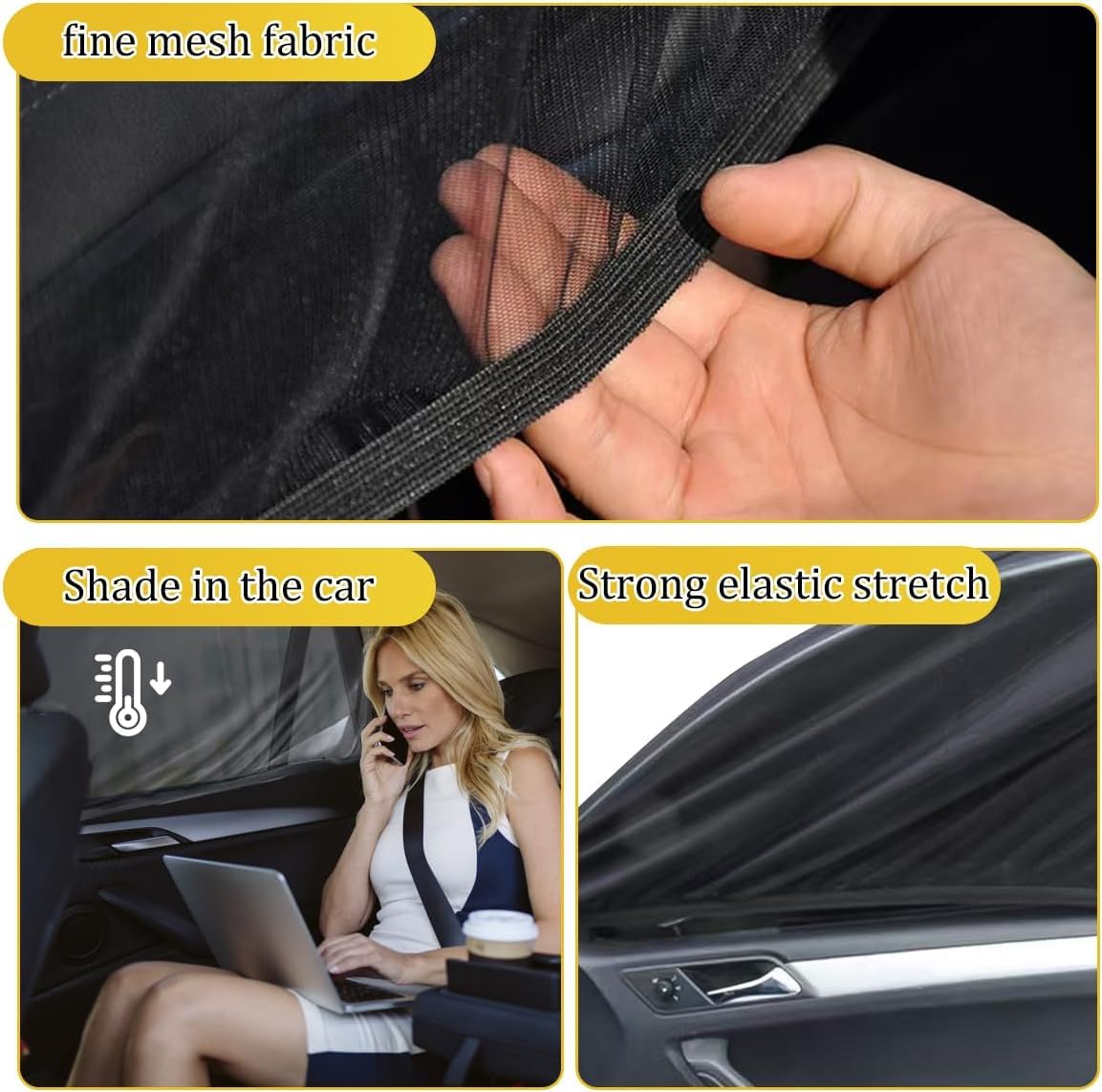 Pare Soleil Voiture Bébé pour Dacia Duster 2 (II) HM I 2018-2024, Chaussette Voiture Soleil par Bloquer Les Rayons UV Protection pour
