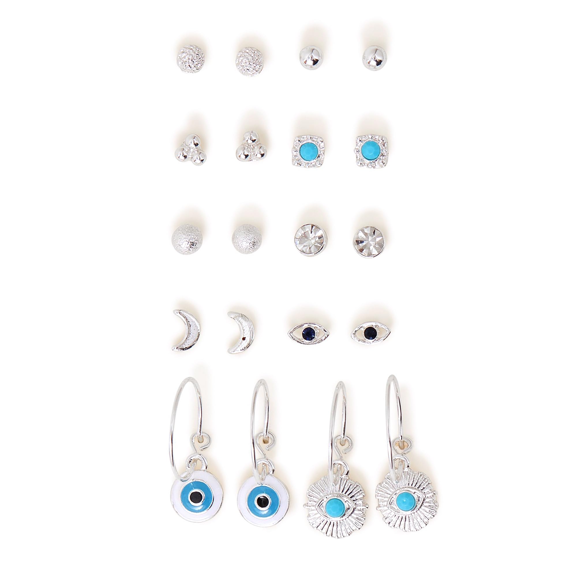 See full amazon price history chart for Accessorize London Womens Silver Set Of 10 Stud And Evil Eye Hoop Earring Accessorize London Womens Silver Set Of 10 Stud And Evil Eye Hoop Earring (B0CPHXV78M) Amazon Price History, Amazon Price Tracker