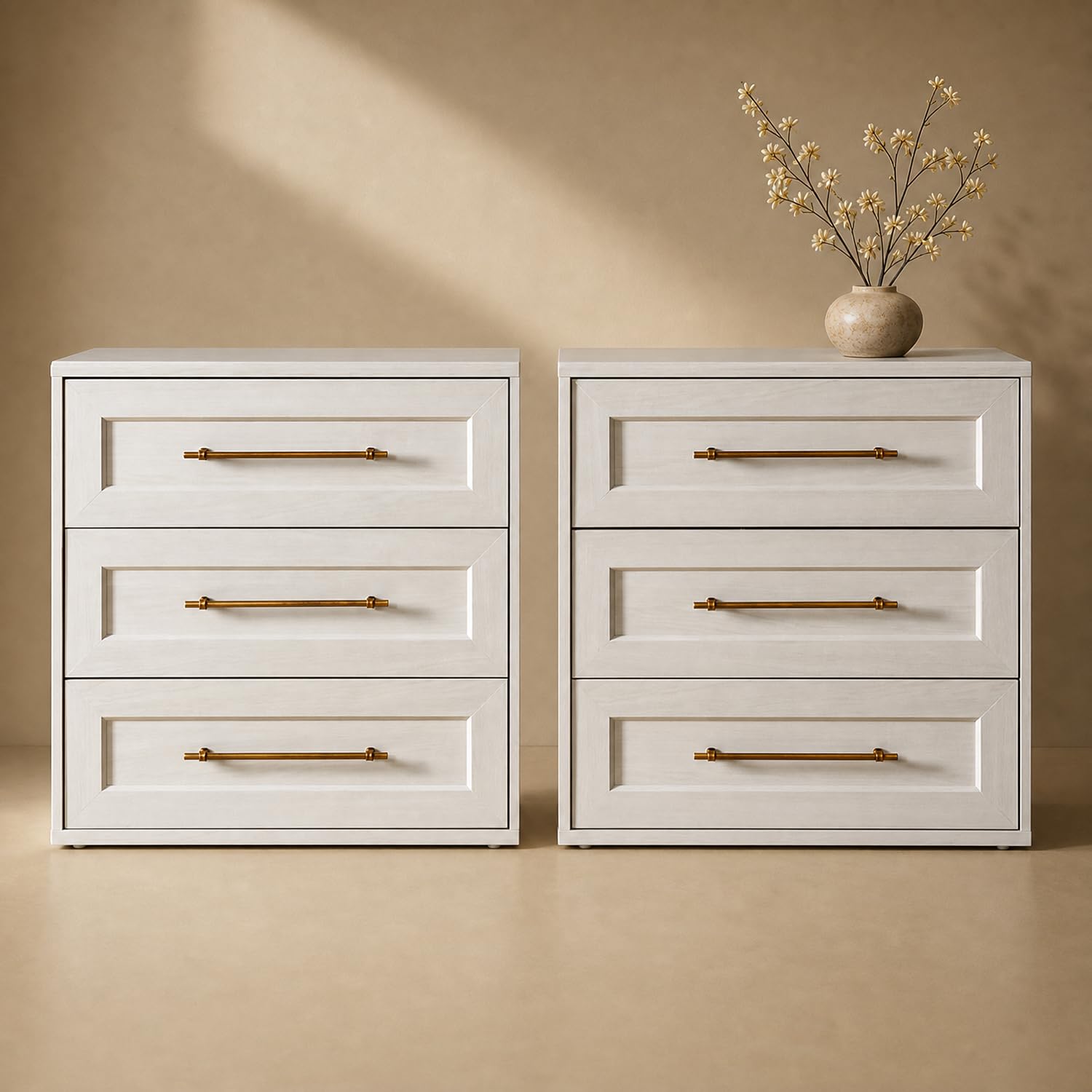white oak dresser and nightstand mopio Blake 3 Drawer for Bedroom, Chest of Drawers, Wood Dresser Organizer, Modern Farmhouse, Tall Night Stand, Enhanced Safety, Sturdy Compliant (White Oak, Set of 2) Anzio BlackCherry BlackCherry / Game More than just a Color:Blue Aggie