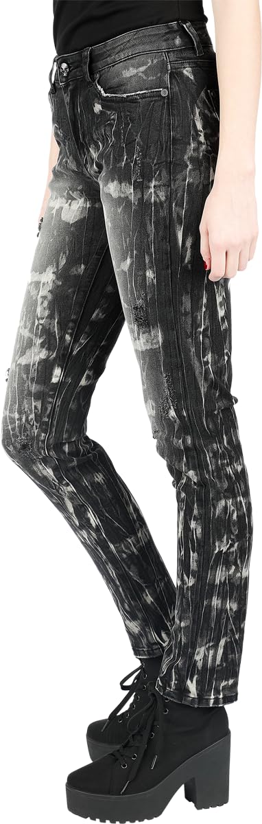 Rock Rebel by EMP Donna Jeans Grigi in Stile Destroyed
