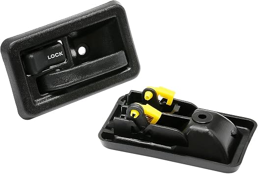 Gledewen Interior Door Handles (Pair), Compatible with Jeep Wrangler 1987-1996 YJ, 1997-2006 TJ, Inside Front Left Driver & Right Passenger Side | Replaces# 79540, 79541 Inner Handle Set