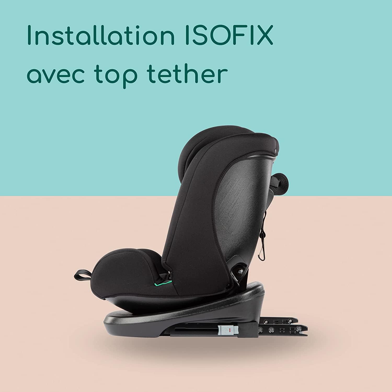 Bebeconfort EverFix i-Size, Siège-Auto ISOFIX, de 15 mois jusqu'à 12 ans, 9-36 kg, 76-150 cm, Siège Auto Face à la Route, Black Mist