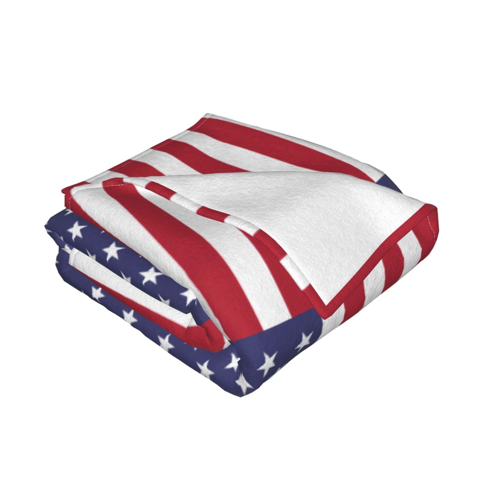 Manta de viaje portátil de 80 x 60 pulgadas, suave, resistente a las arrugas, plegable, exquisito estampado de la bandera estadounidense