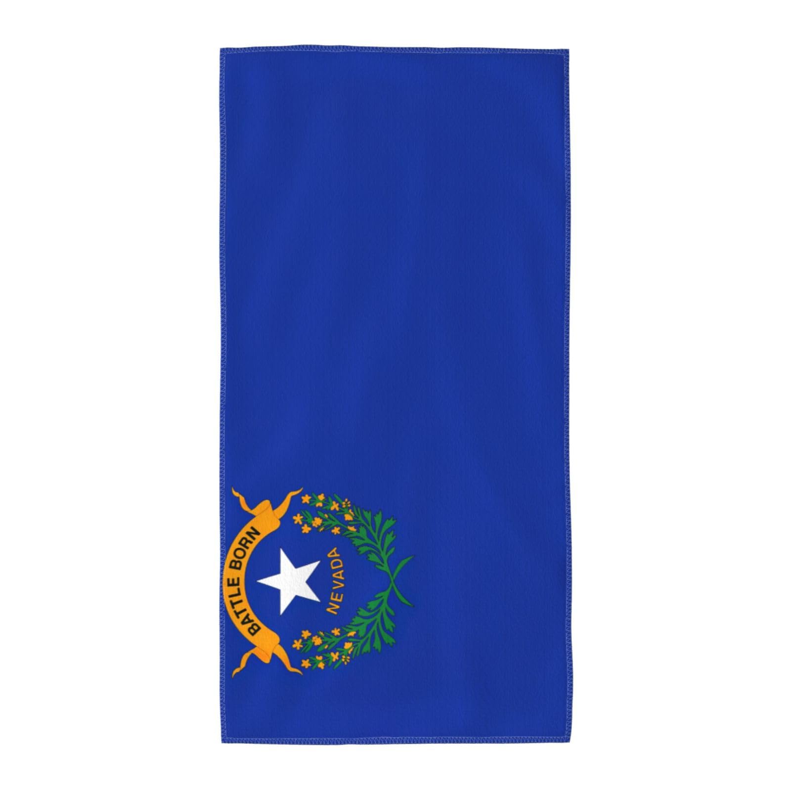DIEzig Nevada State Flag Fashion Printed Long Bath Towel For Pool Side Seaside Holiday
