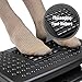 Mind Reader Adjustable Height Ergonomic Foot Rest with Massage Rollers, Black