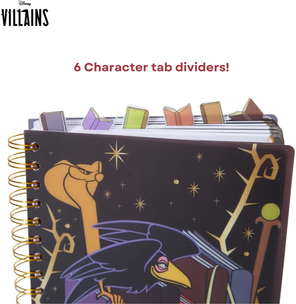 Disney Villains Journal Notebook, Spiral Bound, 144 Lined Pages, 8 x 7 inches, Light Green, Disney Princess Movie Characters - Image 2