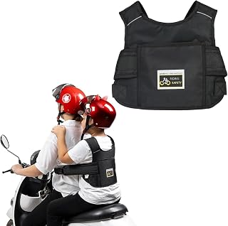 タンデムベルト 子供用 タンデム補助ベルト バイク用子供安全ベスト 子供用ライディングセーフティベスト 子供乗車用安全ハーネス 反射材付き 調節可能なストラップ 子供が乗車中に、親の後ろまたは前でしっかりと座っていることを保証します (メタルバックル)