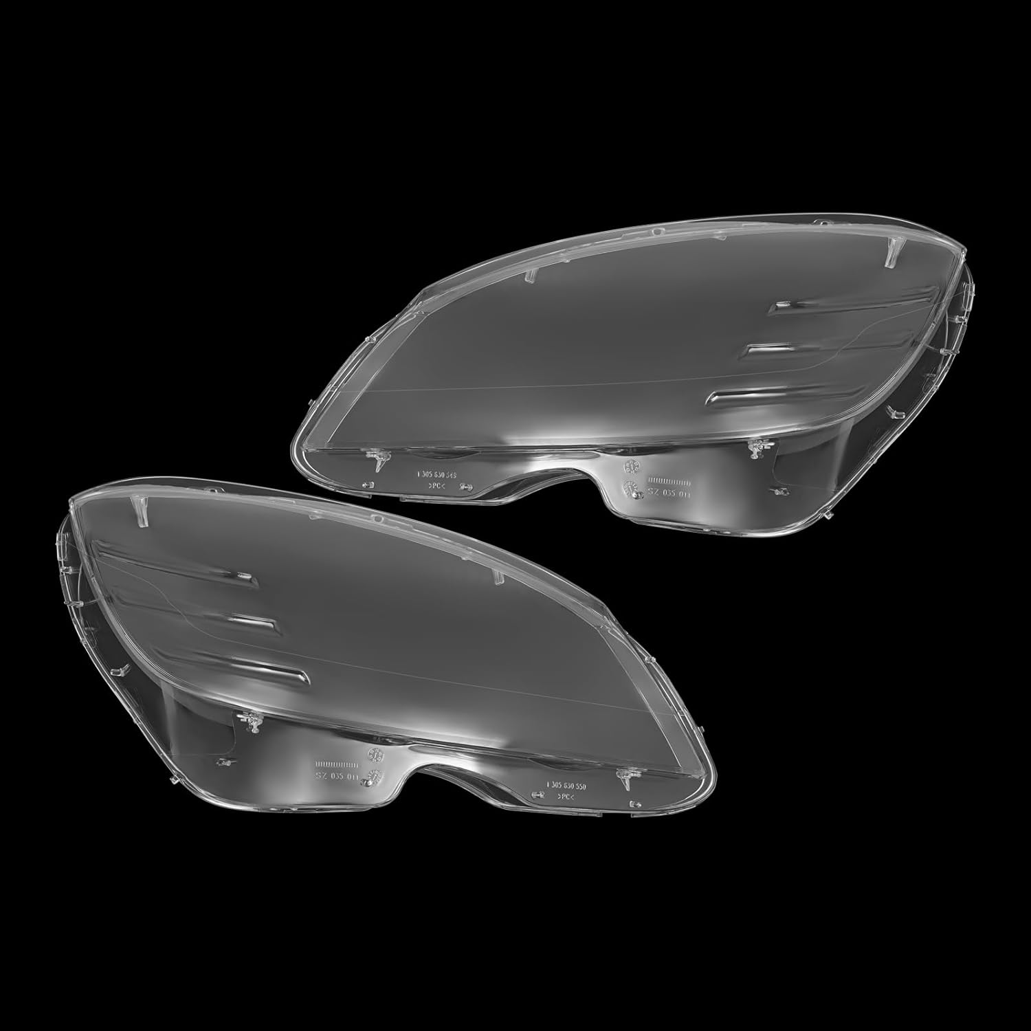 Car Headlight Shell Cover Headlamp Lens Shell For 2008-2011Mercedes-Benz C-Class W204 c180 c200 c260 c280 c300 200k 180k Models Left Driver + Right Passenger Side Headlights Transparent Lampshade