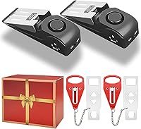 Vista 9 de AceMining Cerradura de puerta portátil para seguridad en el hogar, cerradura de puerta de viaje, cerraduras de bloqueo de viaje para mayor seguridad