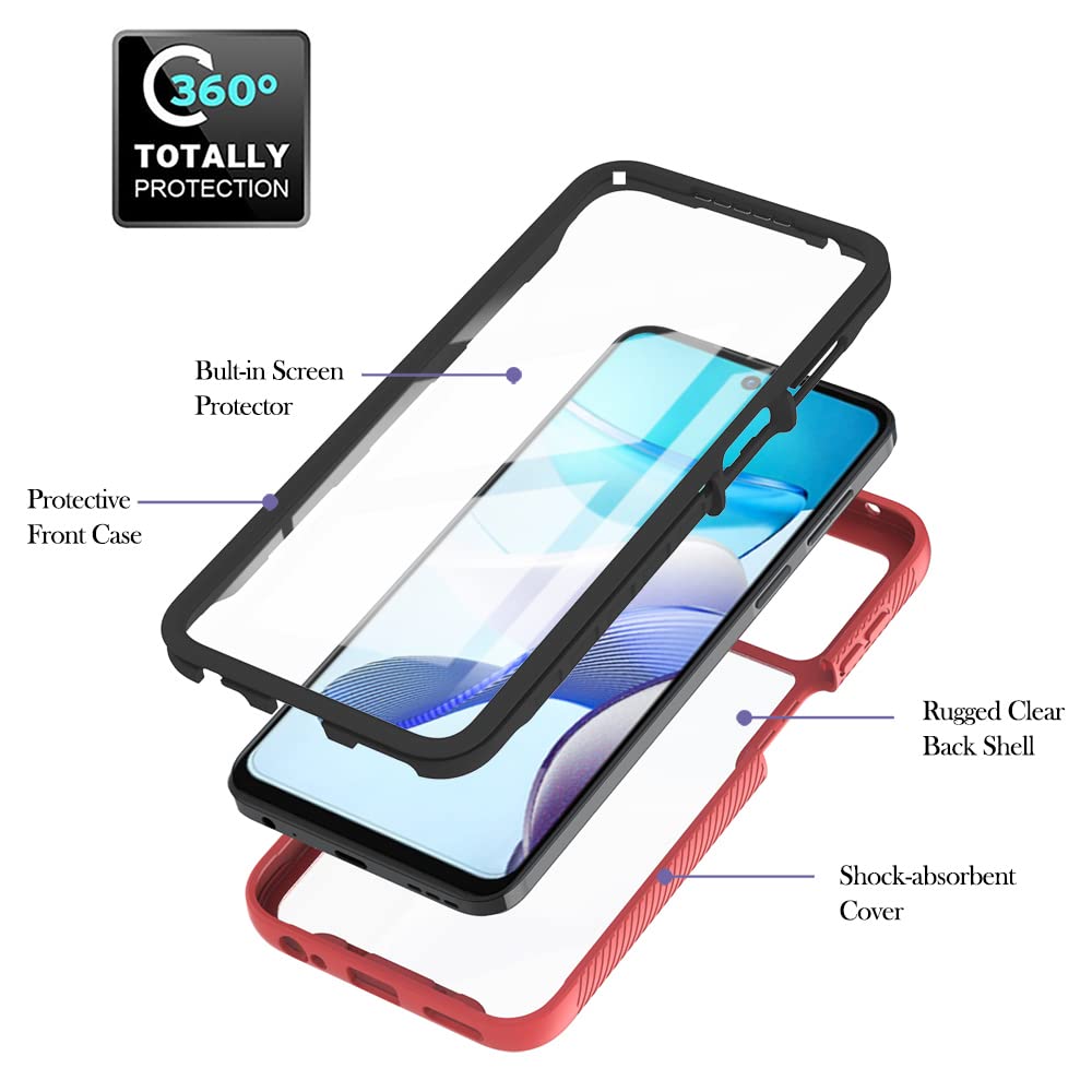 Sawiqpd for Motorola Moto G24/G04/E14 Case with Built-in Screen Protector - Image 3