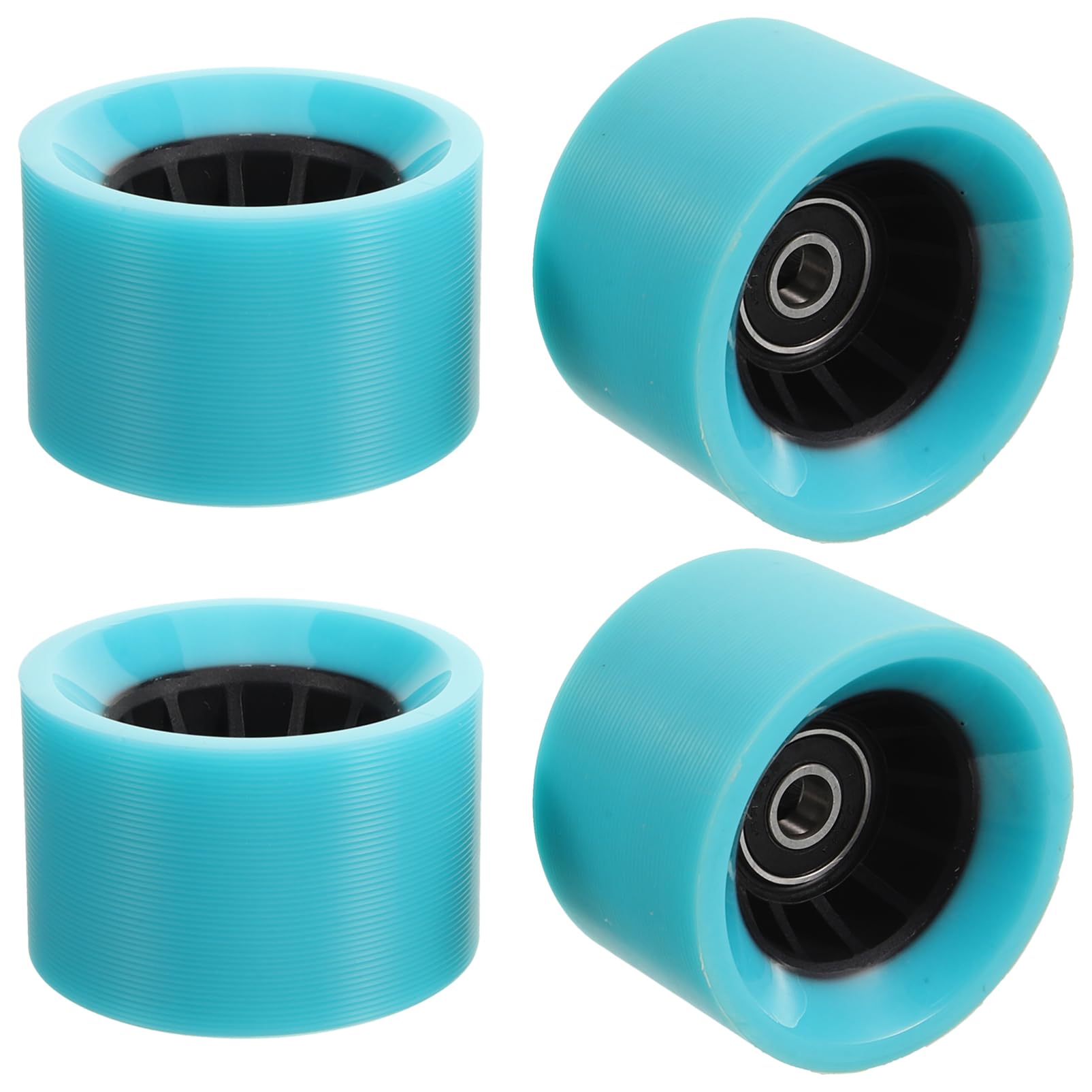 SUPVOX Roller Skate Replacement Wheels 4 Pack Double Row Skate Wheels 95a Rating Sturdy and Bright for Skating Shoes