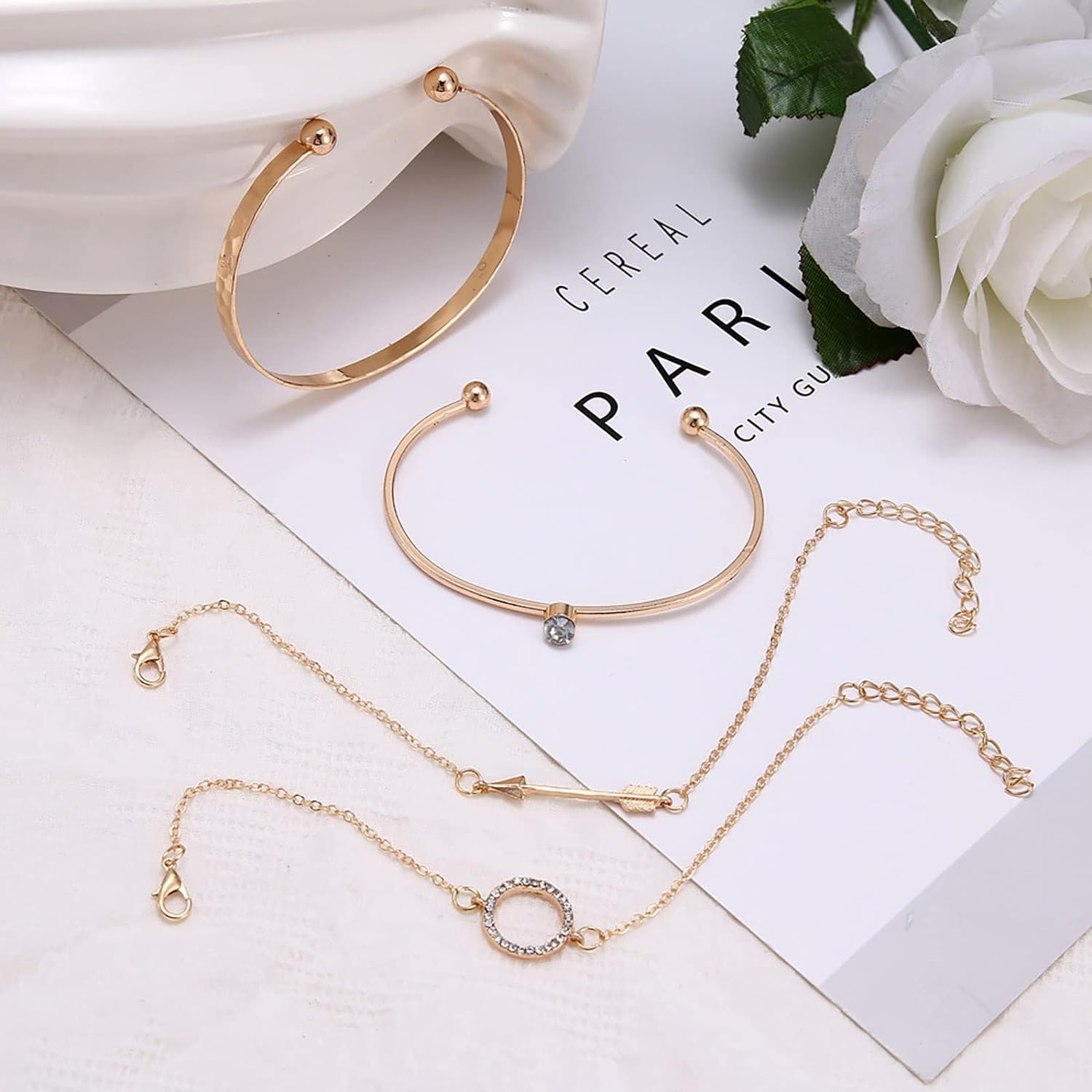 Stackable Plated Jewelry Bracelet Bangles for Women