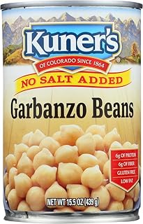 Kuner's Garbanzo Beans- No Salt Added-15 Oz. (Pack Of 12)