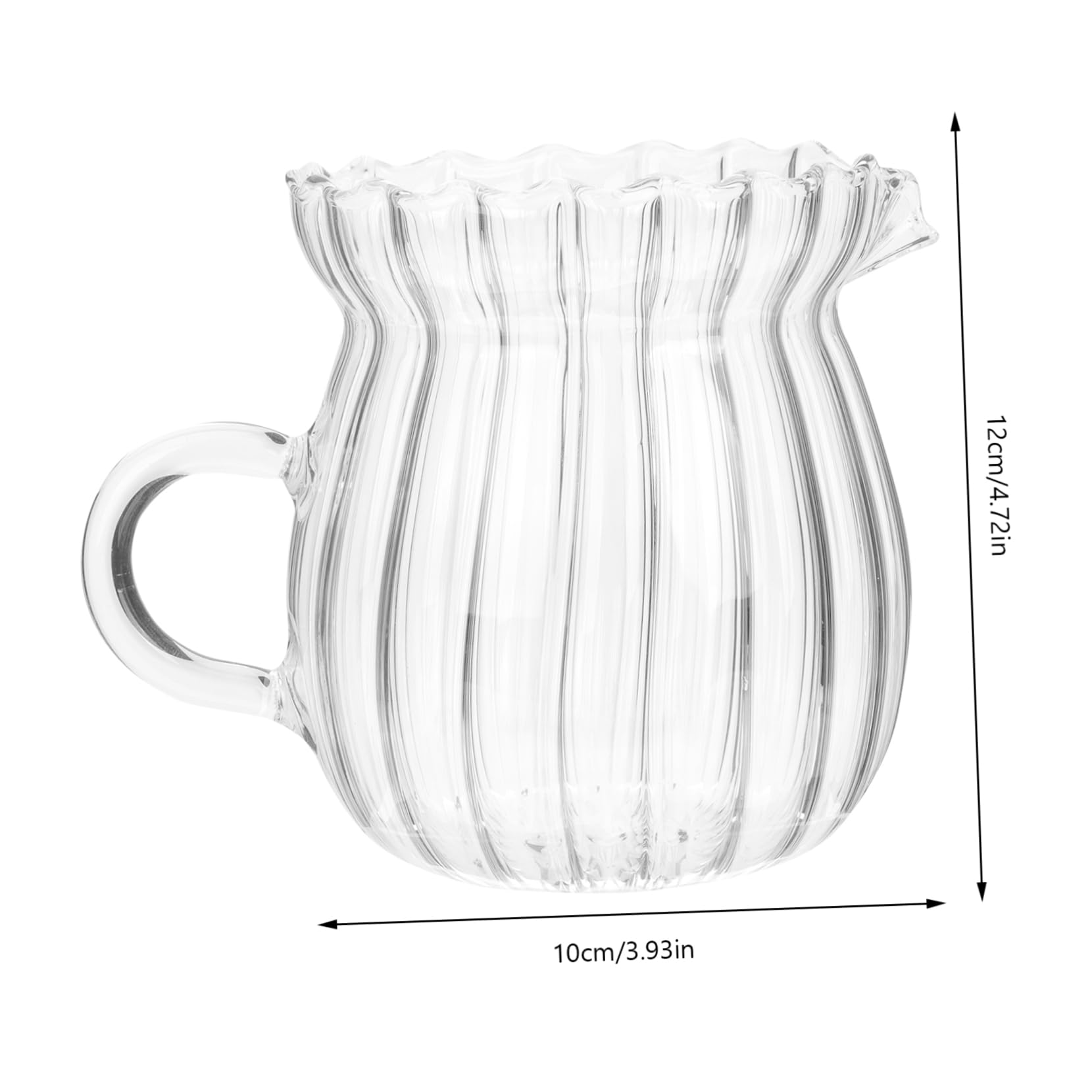 Alipis Household Creamer Pitcher Glass Milk Cup for Multi-functional Use Retro Style Suitable for Tea Party Wedding Family Gatherings