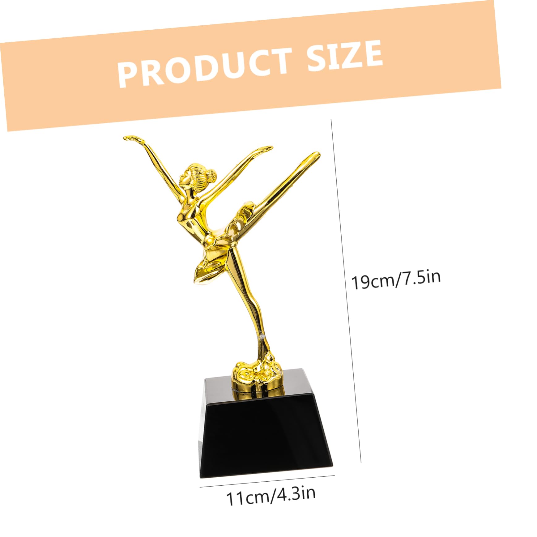 SUPVOX Dance Trophy Ornament Decorative Ballet Trophy for Competitions Boys and Girls Dance Awards High Model Decor Realistic Dancer Design Encourages Participation and Achievement