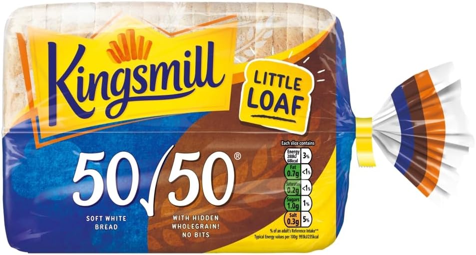 Kingsmill 50/50 Medium Soft White Bread With Hidden Whole Grain, No Bits 400g