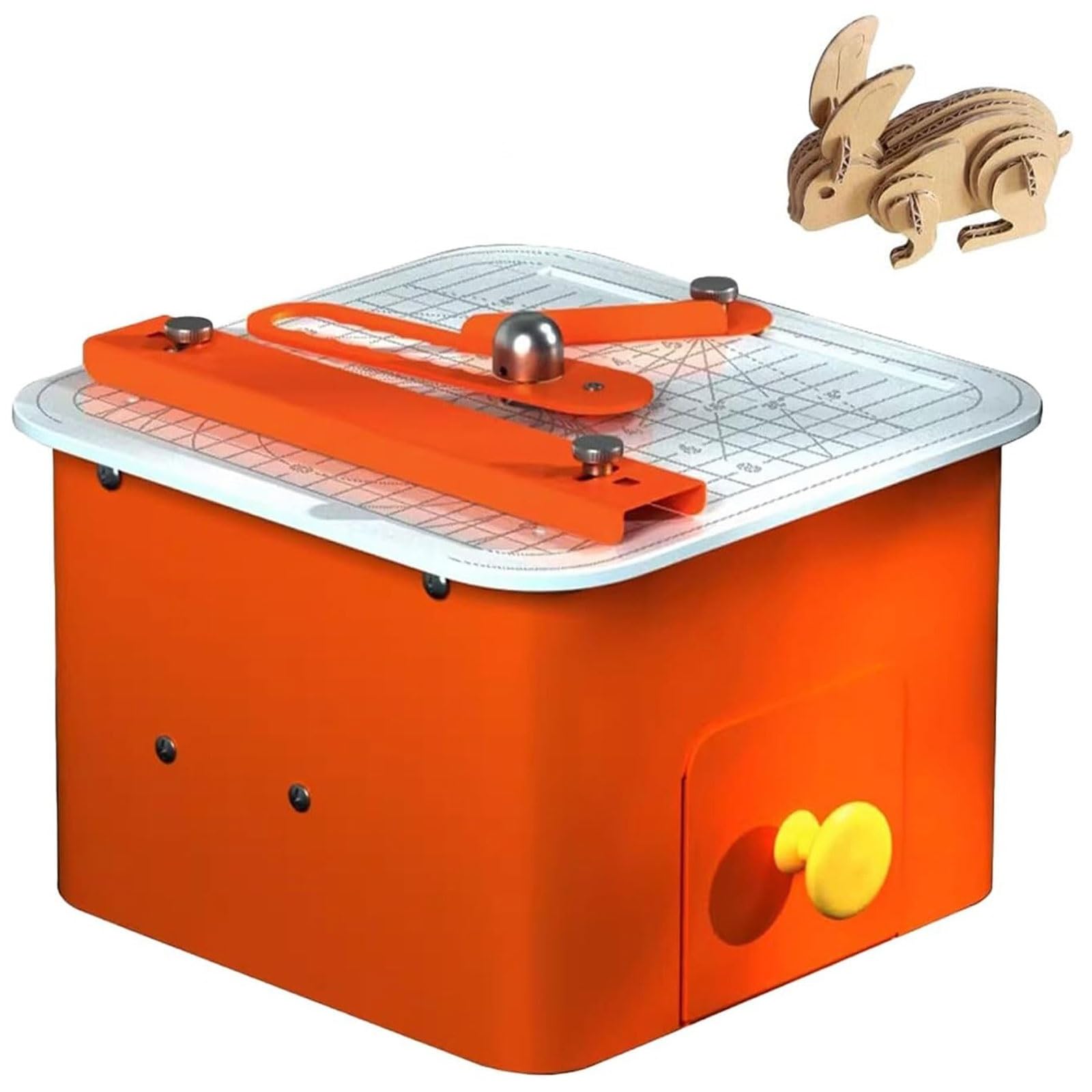 Cortador de cartón eléctrico seguro, herramienta de corte de bricolaje con 0-4 mm de grosor, regla deslizante y ranura para guía de chips para proyectos de ingeniería creativa