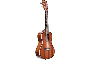 Satin Mahogany Concert Ukulele with White Binding, Brown: Kala Uke