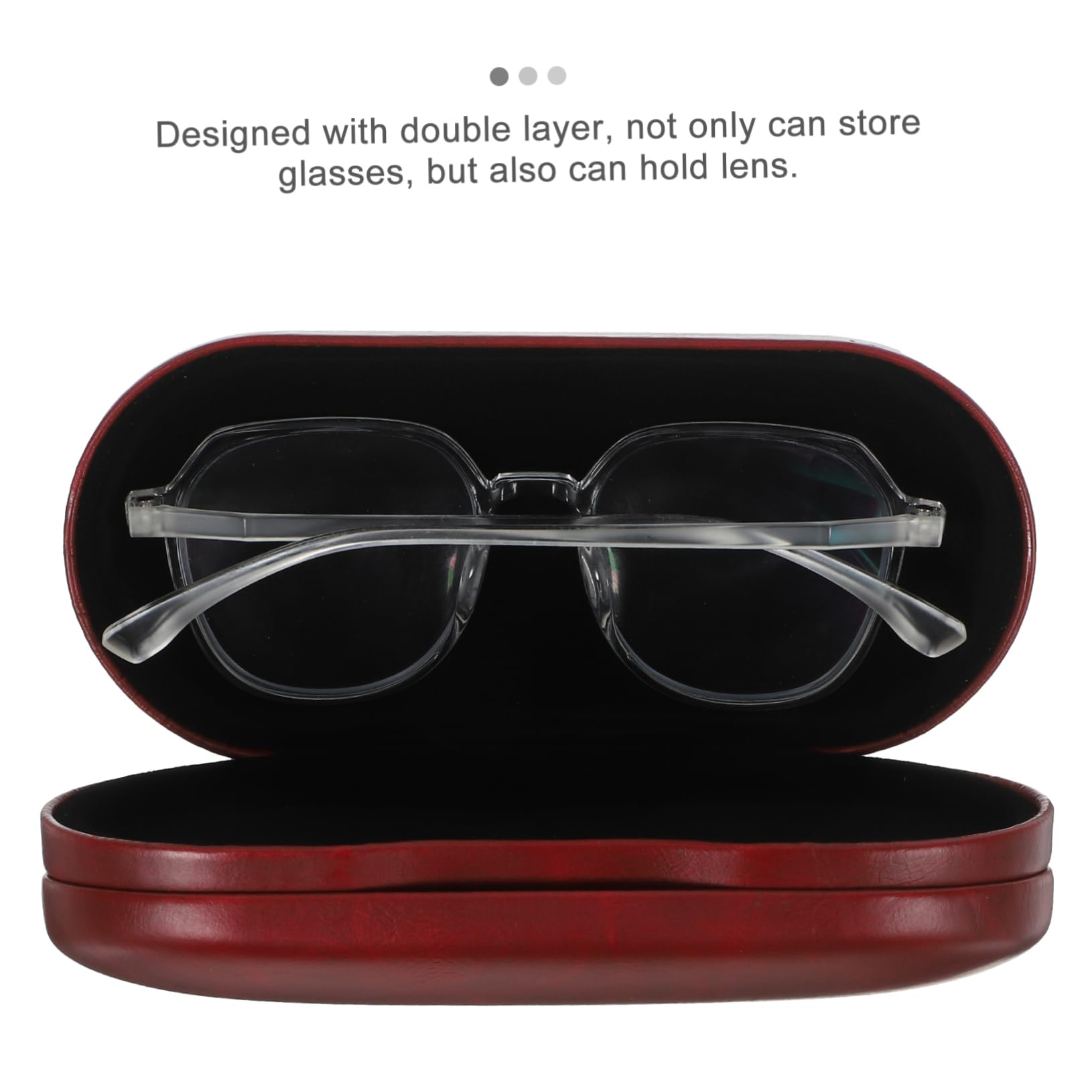 Estuche Rígido Doble para Gafas y Lentes de Contacto Portátil y Compacto Organizador Práctico para y Uso Diario Resistente PU y Diseño Ligero Elegante