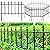 Thealyn Metal Decorative Garden Fence 22" Wide x 18" High (5 Panels, Total Length 9.17 feet), Metal Border Folding Fence, Landscape Fencing for Flower Bed, Yard, Animal Barrier