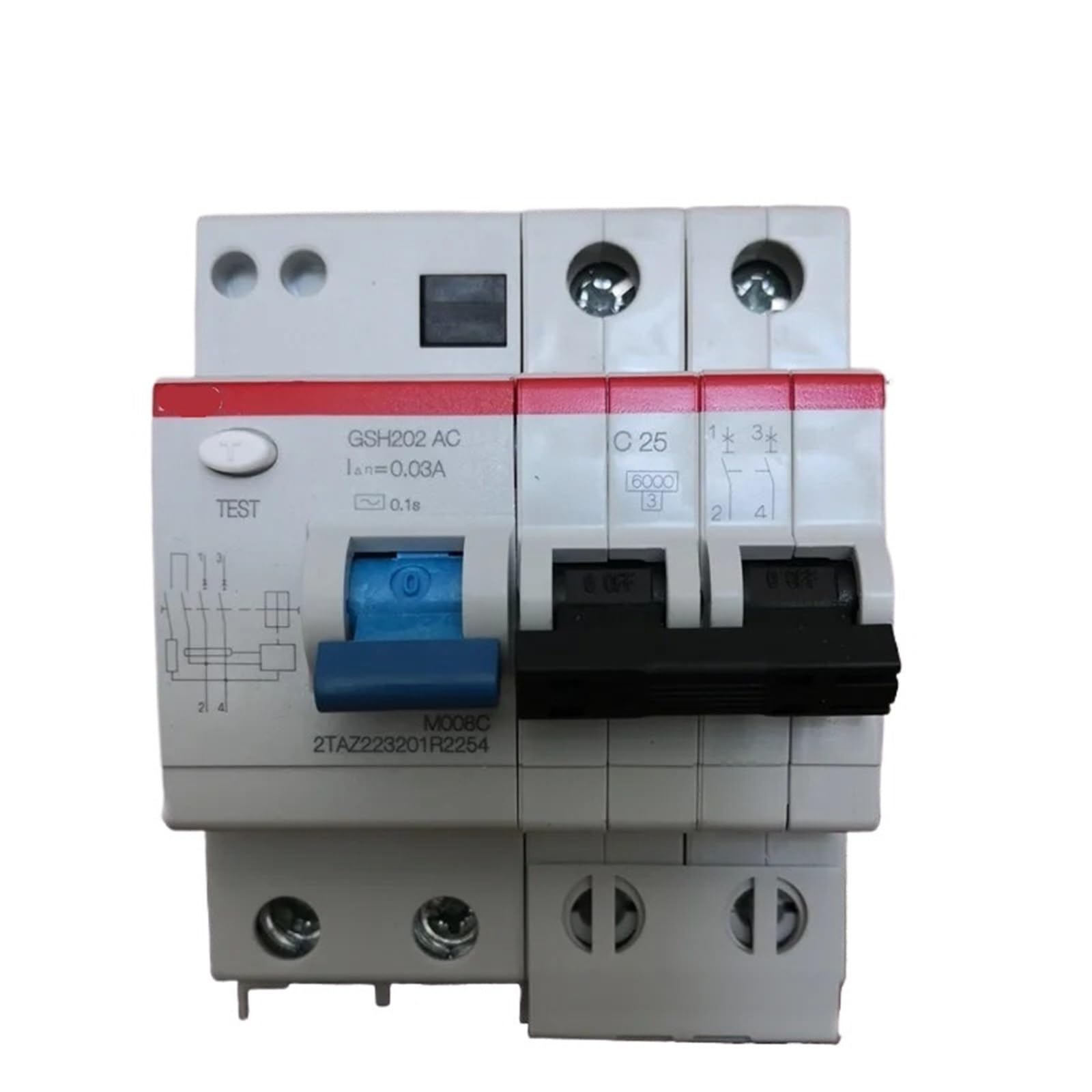 1 szt. wyłącznik różnicowoprądowy GSH201PN GSH202 1P + N 2P 6A 10A 16A 20A 25A 32A 40A 50A 63A typ C AC elektroniczny (1P N,40A)