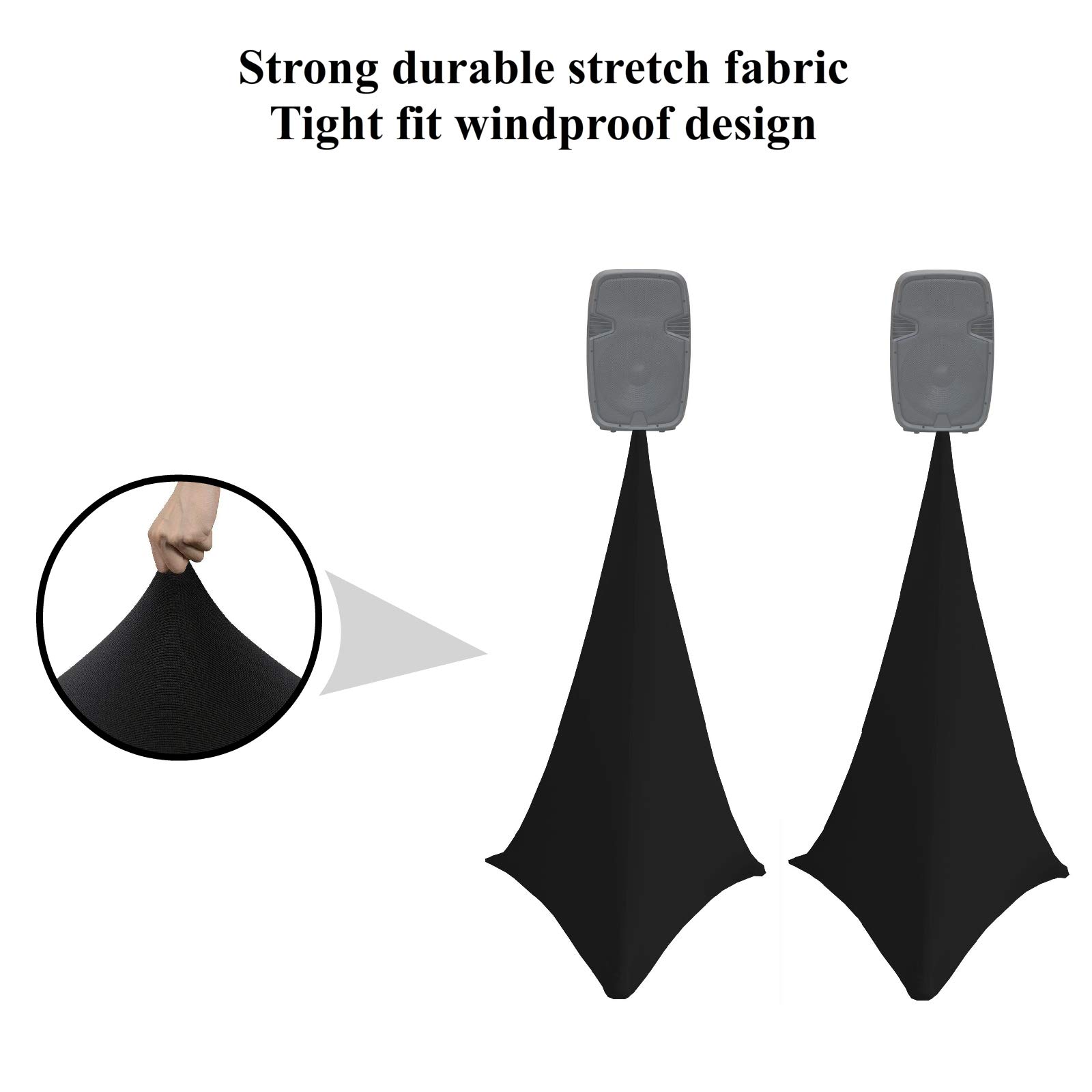Toile pour pieds de haut-parleurs en élasthanne extensible, housse pour trépied, lycra double face
