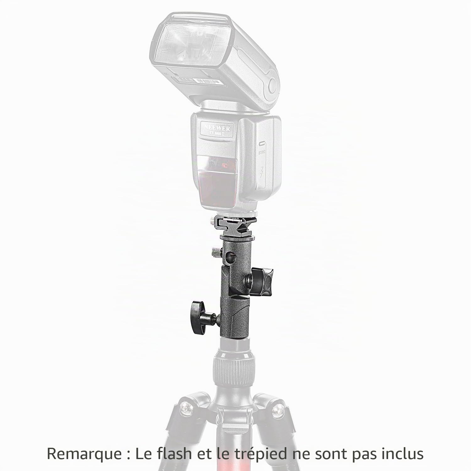 Neewer Lot de 2 Supports pivotants universels Professionnels pour Flash d'appareil Photo de Type E avec Porte-Parapluie pour Canon, Nikon, Pentax, Olympus et Autres flashs, Lampe de Studio, lumière