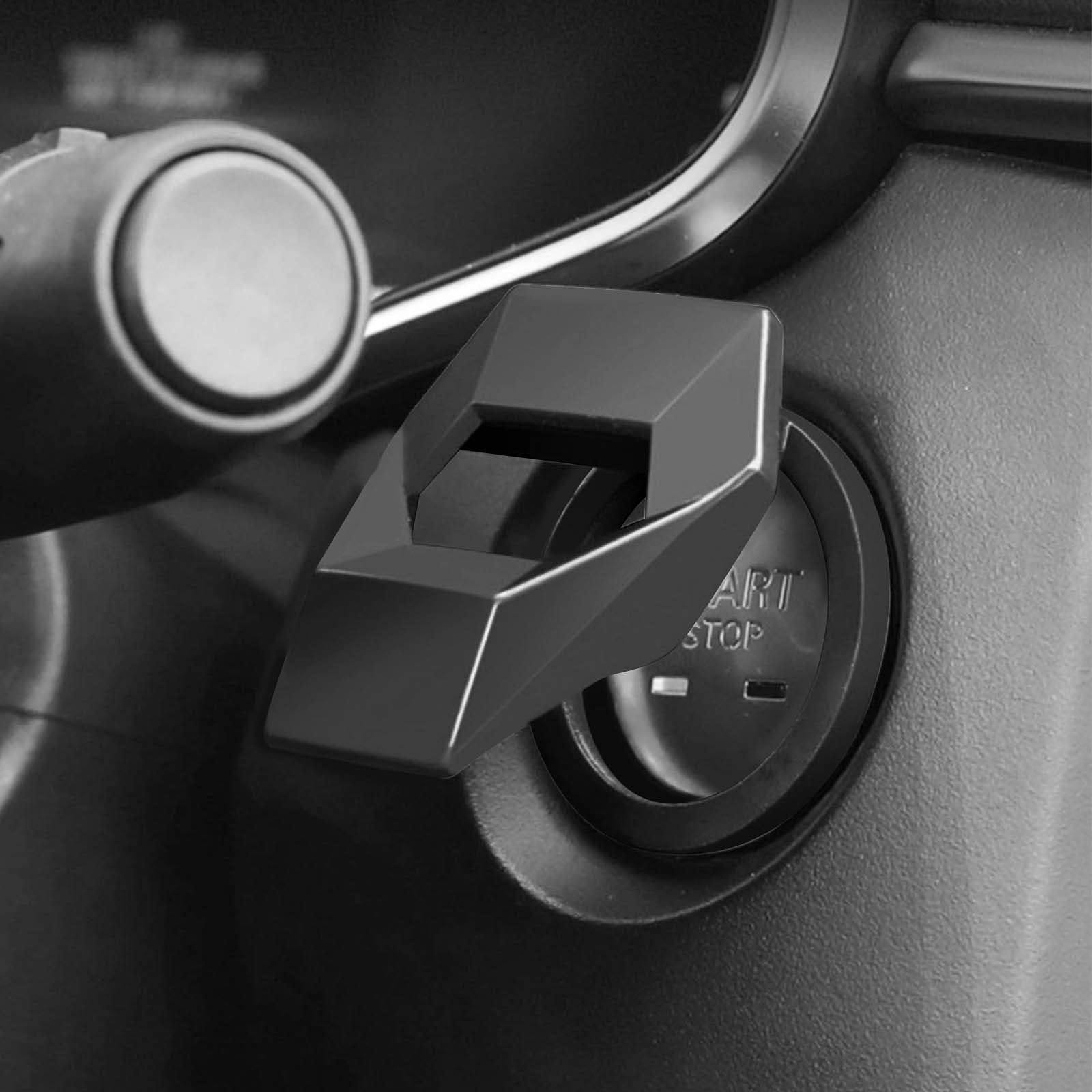 VARGTR Coque Universelle Pour Bouton De Démarrage/arrêt Du Moteur En Alliage D'aluminium, Garniture De Contrôle De L'alimentation De Voiture, Coque De Protection Pour Civic CRV XRV Challenger Charger