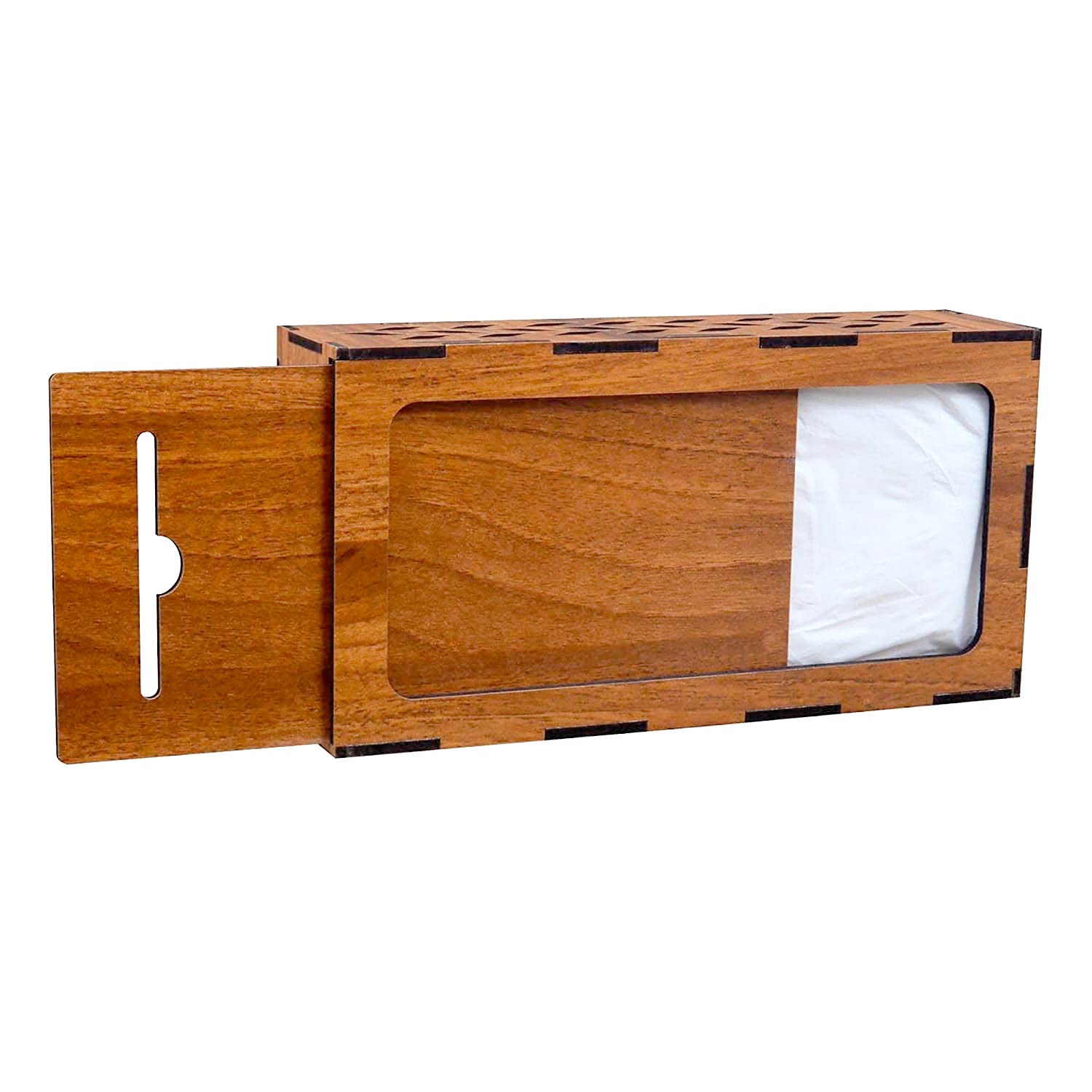 MH VILLA Tissue Paper Holder Decorative and Stylish Wooden Tissue Box for Car, Home, Office Desk, Bathroom and Cafeteria Facial Paper Napkin Holder Case with The Pack of 100 Tissue Papers 1