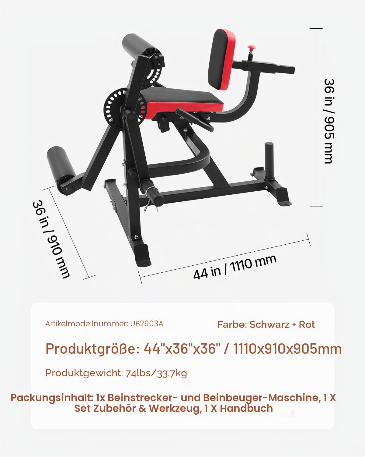 VEVOR sitzende Beinstrecker und Curl-Maschine Trainingsgerät Beinpresse Beintrainer (317 kg belatbar), verstellbare Bein-Trainingsbank, Bein-Drehstrecker Krafttrainingsgerät für Heim-Fitnessstudio