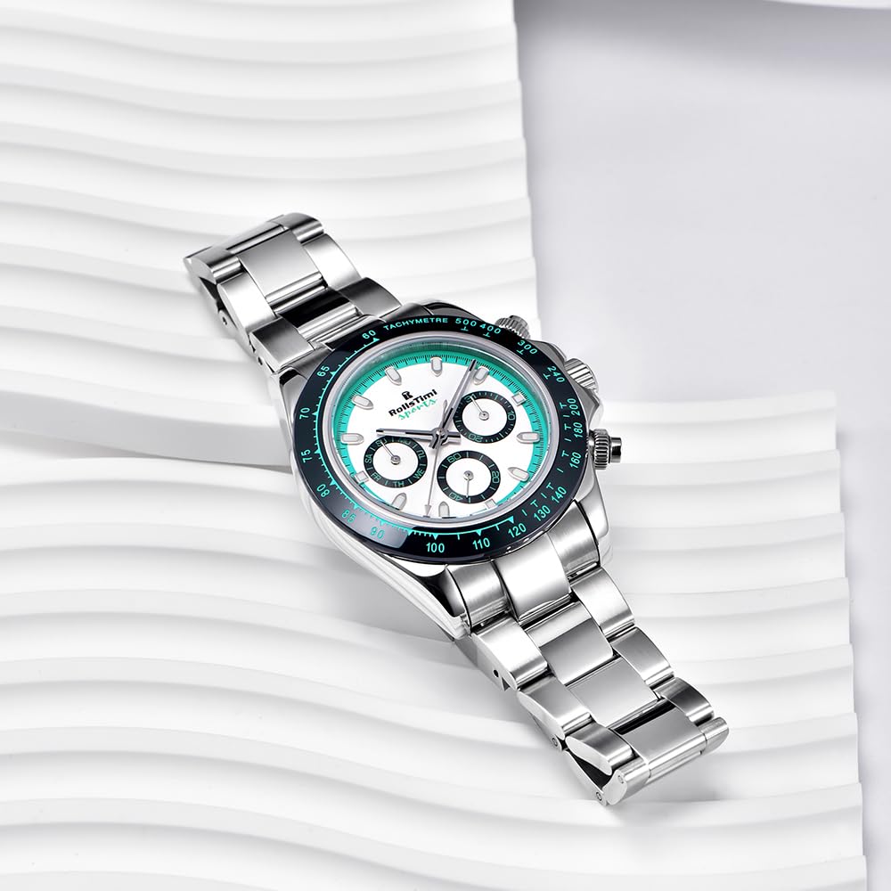RollsTimi Herrenuhr RT137 Mechanisch Automatisch Edelstahl Leuchtend Wasserdicht Multifunktional Casual Business Uhr Herren Mode Sport Chronograph Saphirglas Uhr