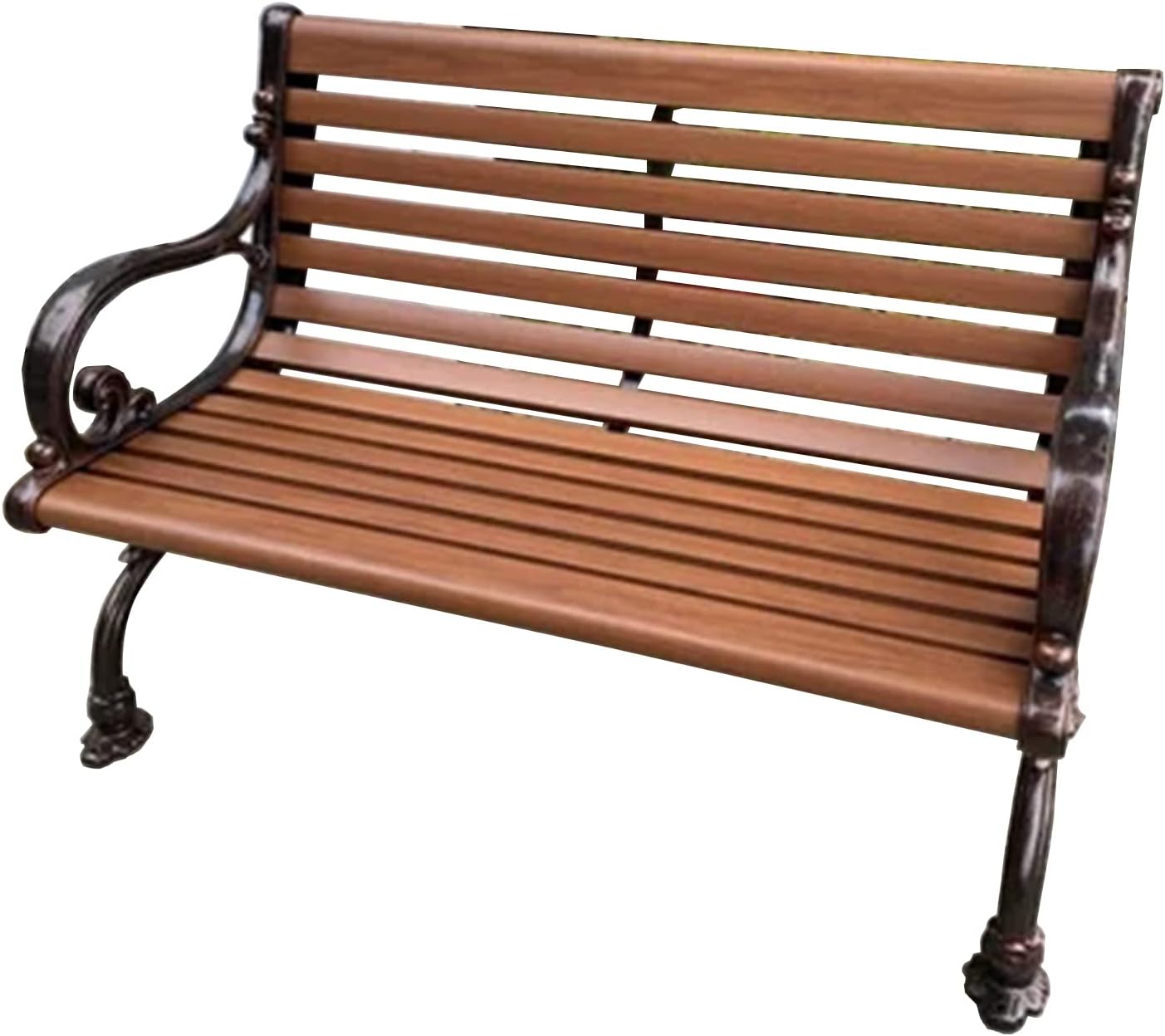 TUDERE Patio Balcony Bench Double Seat, Anti-Rust Aluminum Patio Garden Bench for Front Porch Backyard Park Outside, Suit for 2/3 Person(152cm/59.8in) TUDERE Patio Balcony Bench Double Seat, Anti-Rust Aluminum Patio Garden Bench for Front Porch Backyard Park Outside, Suit for 2/3 Person(152cm/59.8in)