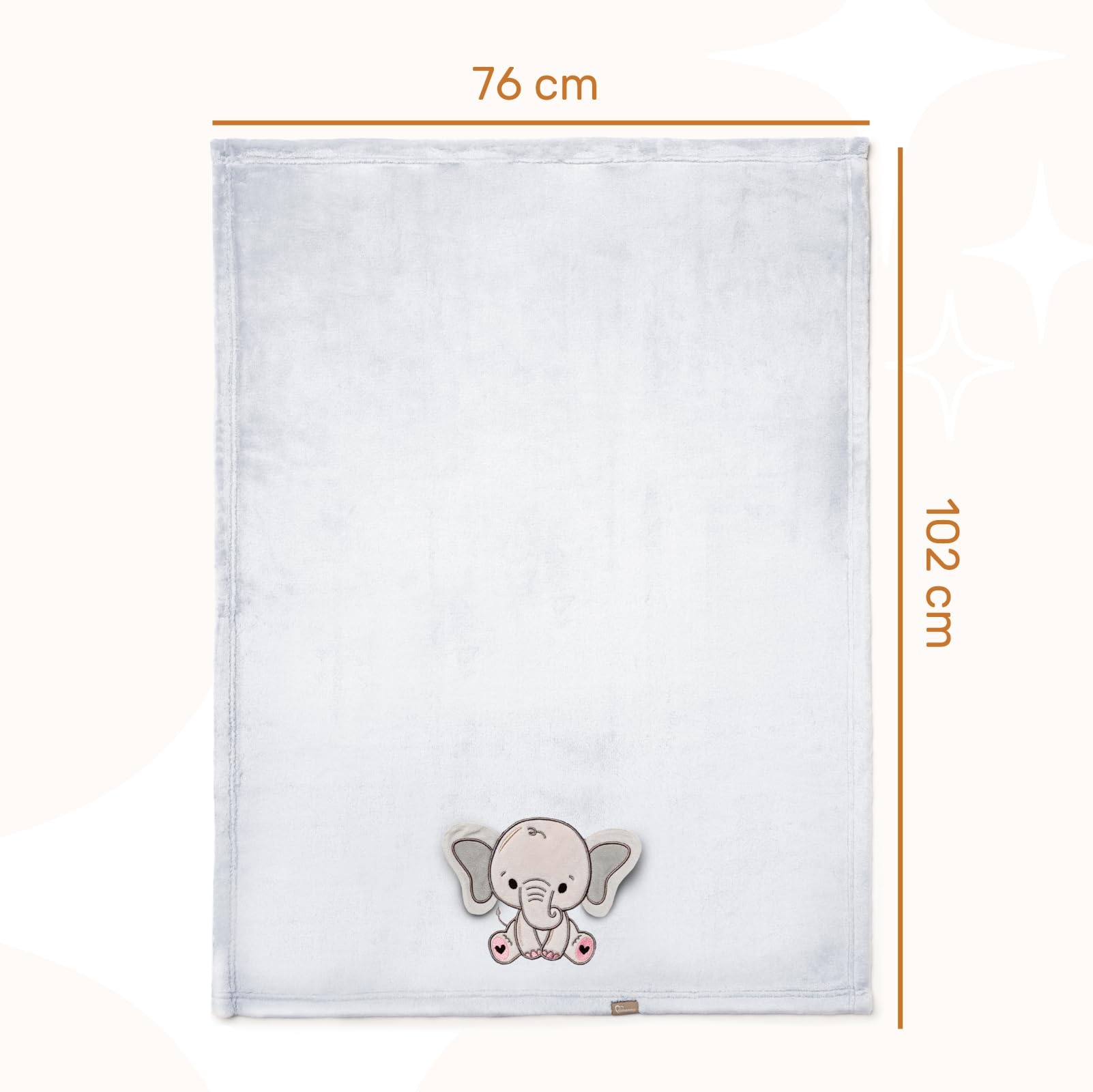 Be Mammy Warm Children Baby Cosy Blanket Baby Gift BE20-168 (Light Grey - Elephant) - Image 2