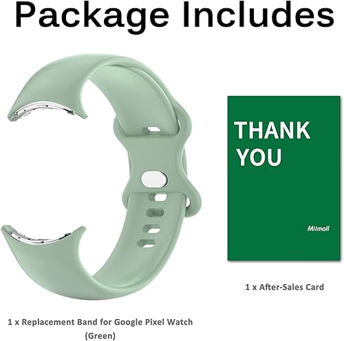 Miniatura 8 de Miimall Correa compatible con Google Pixel Watch, correa de repuesto de silicona suave para Google Pixel Smart Watch