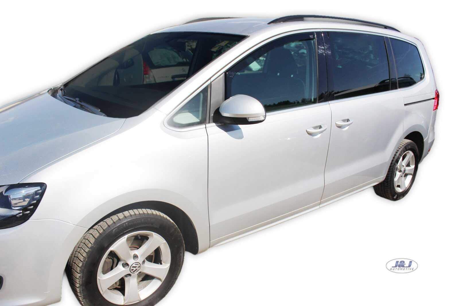 J&J AUTOMOTIVE Windabweiser passend für Volkswagen Sharan ab 2010 2tlg, Heko Regenabweiser Vorne Getönt Dunkel Passform