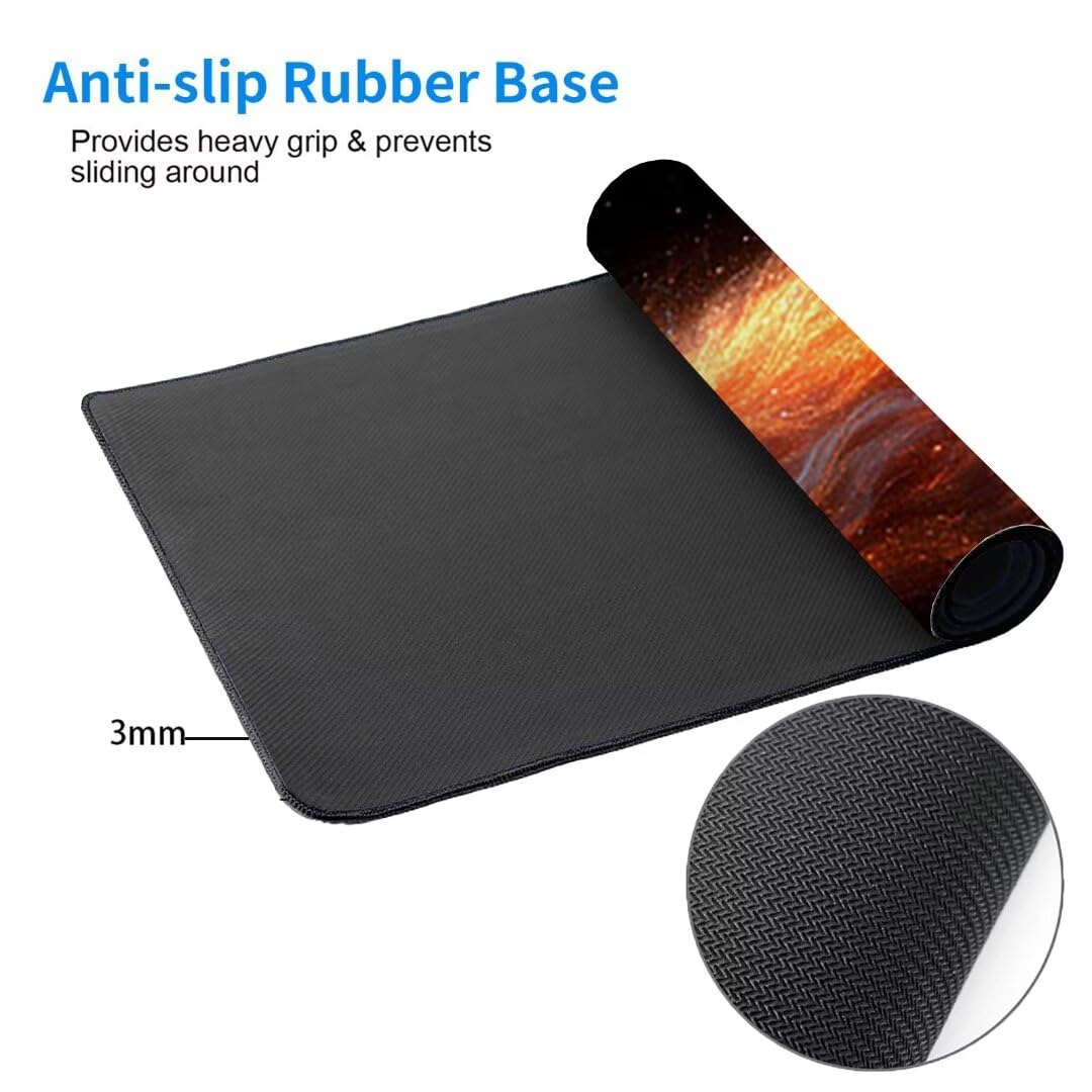 Negro Alfombrilla Gaming Gato Alfombrilla Ratón XXL 160 x 80 cm, Extendido Lmpermeable Antideslizante Gaming Mouse Pad Mejora la Precisión y la Velocidad, para Jugadores, Escritorio Decor T-5136