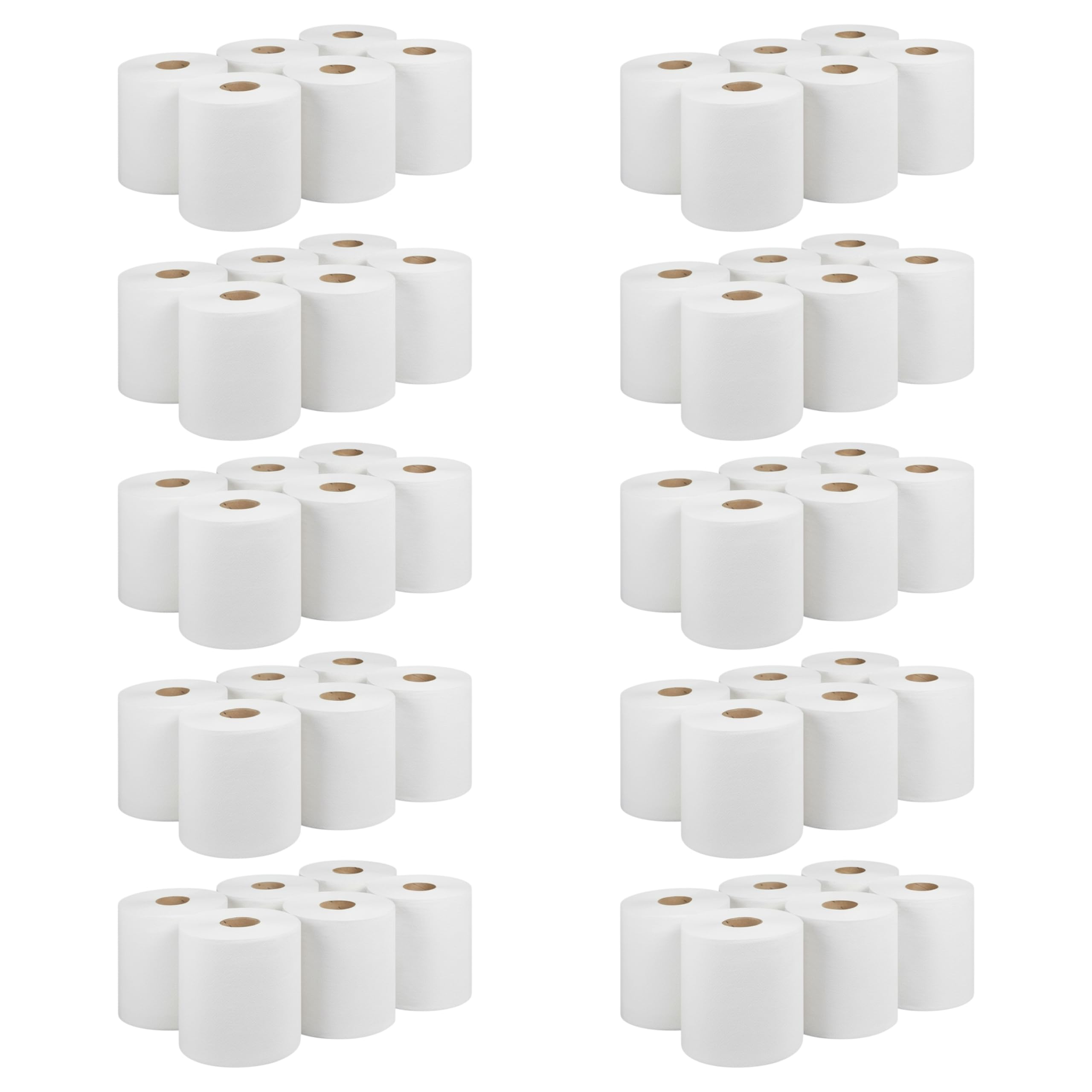 ASPECT Kitchen Rolls (Pack of 6) (2400 Sheet) Centrefeed 2 Ply Embossed Pattern Paper Towels Strong and Absorbent Tissue Paper | UK Supplier Wipe Away Perfect for Commercial & Kitchen Use -White