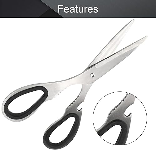 Miniatura 4 de Utoolmart Tijera de cocina de 7 pulgadas, cizalla multiusos para pollo, aves de corral, pescado, carne, barbacoa, 1 unidad