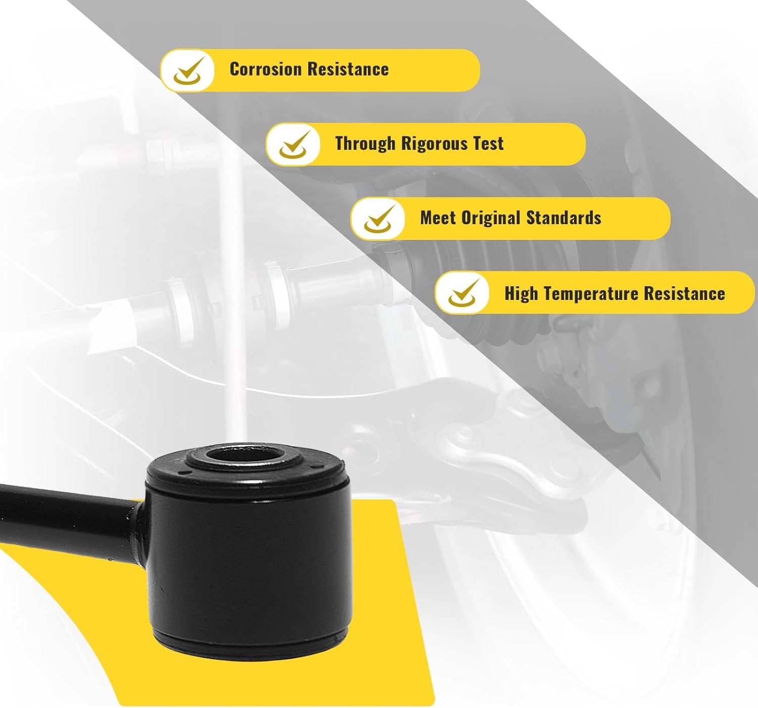 TUCAREST Rear Sway Bar Stabilizer Link 2Pcs K3202 Compatible With 1999-2004 Je-ep Grand Cherokee [# 52088319 52088319AB]