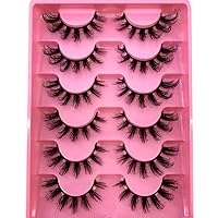 Vista 1 de HBZGTLAD Paquete de 6 pares de pestañas postizas esponjosas naturales de imitación de visón 3D (SY-07)