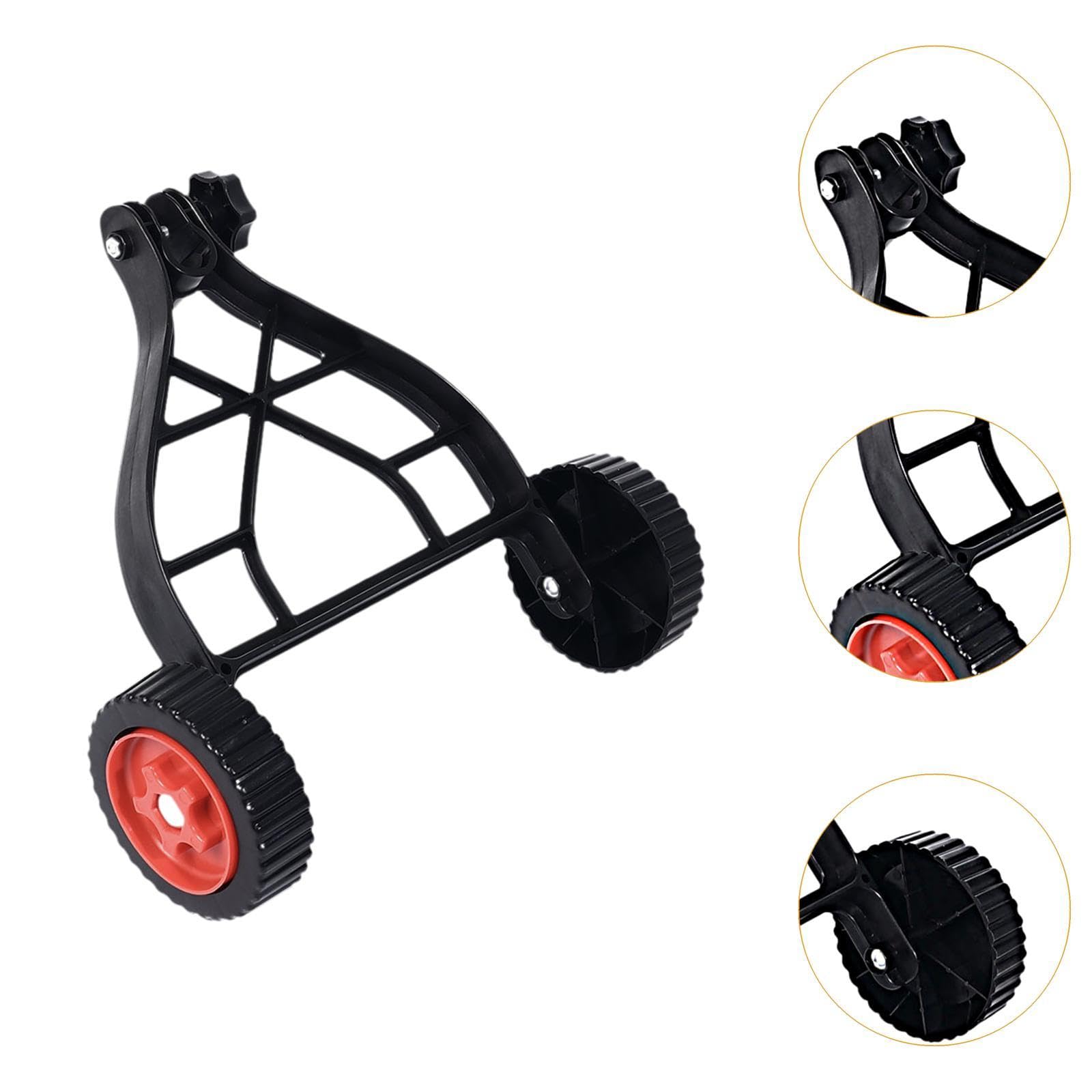 perfk Rueda para desbrozadora universal de 25 mm Accesorios para cortacésped Ruedas auxiliares Altura ajustable para desbrozadora manual